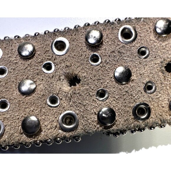 BHW Black Leather & Rhinestone Belt Women’s Size Large - Picture 16 of 16